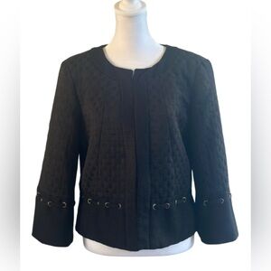 Laudrew Black Textured Jacket